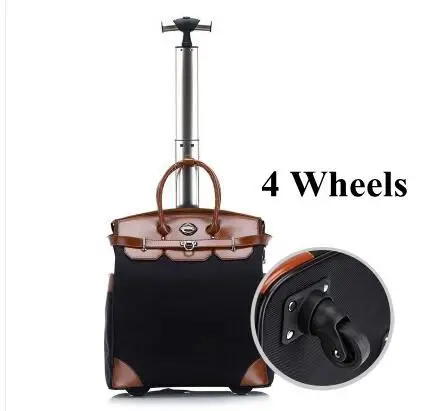 20 Inch Women Travel Cabin Luggage Bag Trolley Bag Trolley Suitcase Rolling Luggage Bag Baggage Suitcase On Wheels Travel Bags - Цвет: 4 wheels