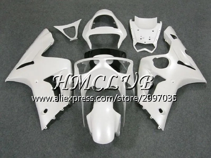 Майка для KAWASAKI NINJA ZX600 ZX636 ZX-6R 2003 2004 56HC. 5 ZX 636 6 R 600CC глянцевый черный ZX-636 ZX6R 03 04 ZX 6R 03 04 обтекатель - Цвет: No. 21 Gloss white