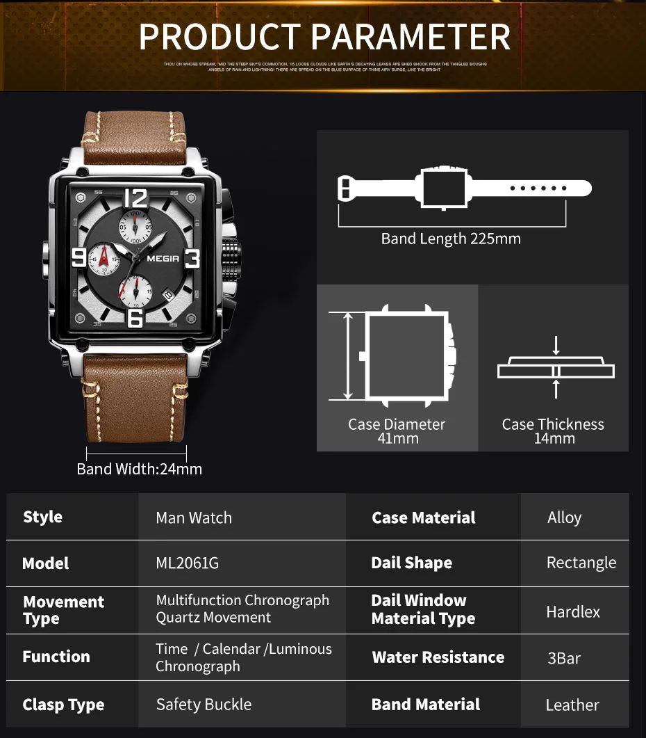 Кварцевые мужские часы Топ бренд класса люкс MEGIR хронограф спортивные часы мужские часы армейские военные часы Relogio Masculino наручные часы
