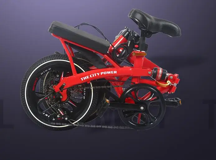 Perfect 2019 newest!!! 16 inch High carbon steel folding frame bike Ultra-light, mini, variable speed, shock absorption bicycle 3