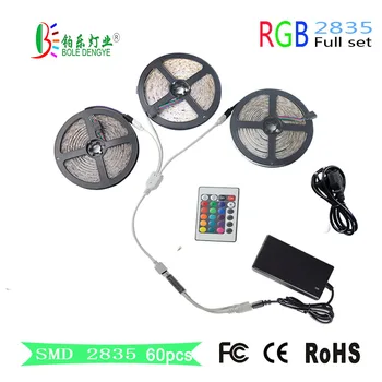

5m 10m 15M RGB Waterproof LED Strip light SMD 2835 Rope Light with remote controller & Power Supply living room decoration