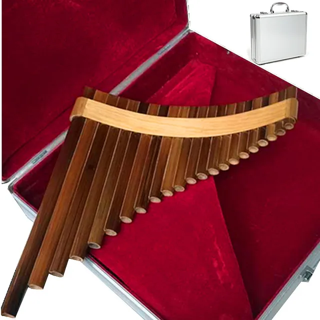 Cheap 22 Pipes Professional bamboo PanFlute Curved Handmade Panpipes flauta xiao Musical Instrument Pan flute send Aluminium alloy box
