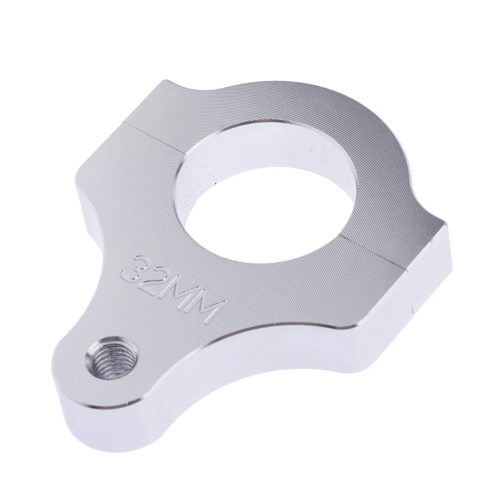 Steering Damper Stabilizer Clamp Mounting Adapter Bracket Fits Around the Fork Leg of The Bike Aluminum