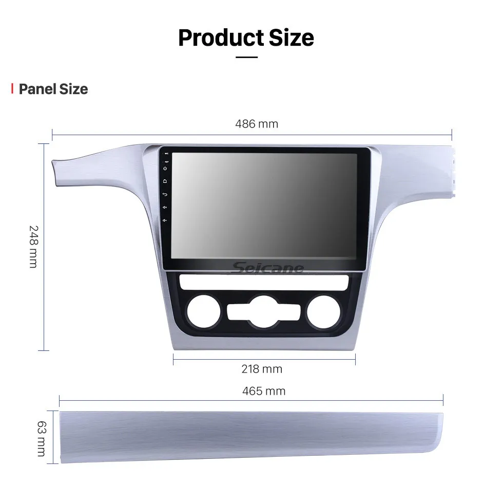 Clearance Seicane Car Radio Stereo Android 6.0/7.1/8.1 Navi 10.1" For VW Volkswagen Passat 2012 GPS Navi Multimedia Player Support 4G Wifi 16