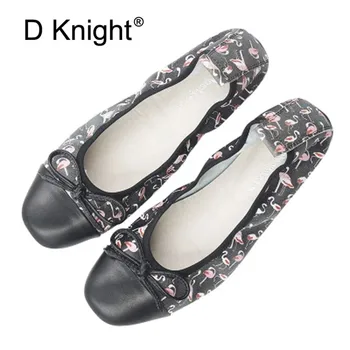 

D Knight 2019 Shoes Woman Genuine Leather Ballet Flats Ladies Shoes High Quality Shoes For Women Top Casual Work Loafers Shoes
