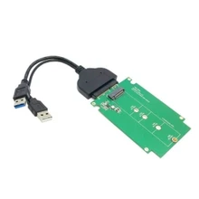 USB 3.0 to SATA 22pin 2.5″ Hard Disk to M.2 NGFF PCI-E 2 LANE SSD Enclosure With 2.5″ Bracket Disk Bay for E531 X240 Y410P Y510P