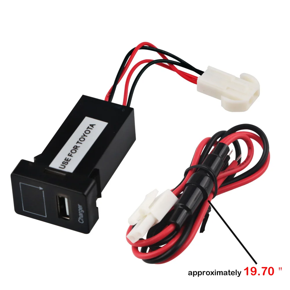 Для TOYOTA автомобильное usb-устройство для зарядки телефона USB Порты и разъёмы приборной панели вольтметр 5V 2.1A автомобильный вольтметр Дисплей Зарядное устройство адаптер прикуривателя