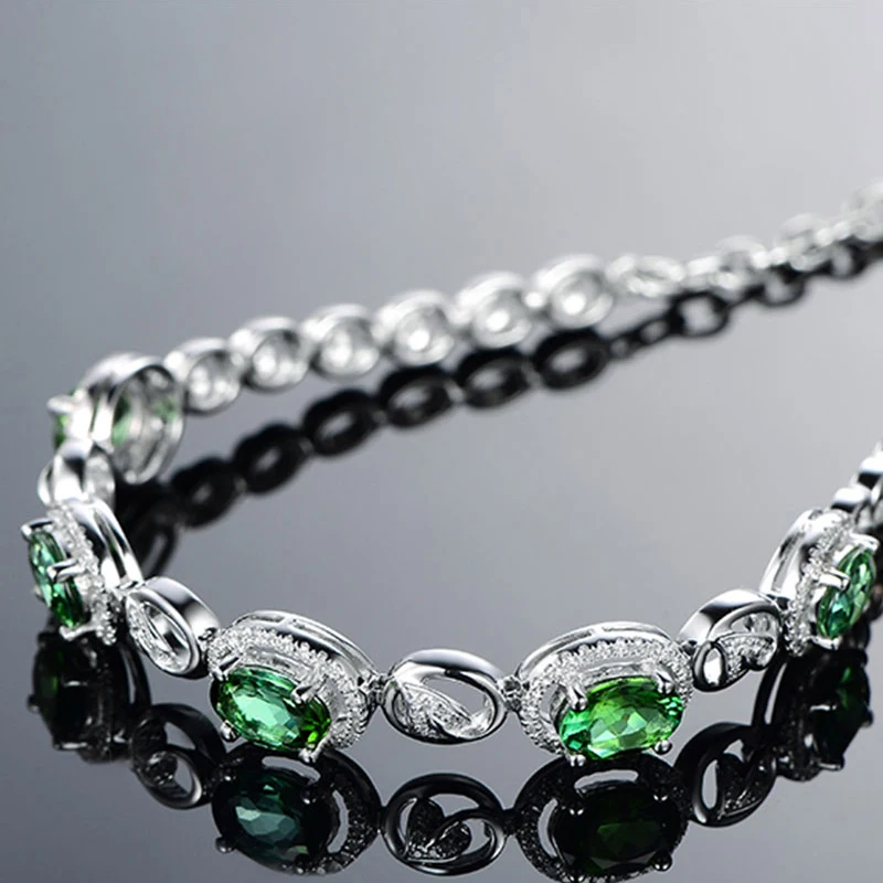 Bracelet-for-Women-Bangles-Sterling-Silver-925-Fine-Jewelry-Oval-Green-Korean-Style-Cute-For (3)