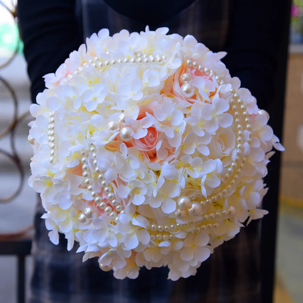JaneVini искусственного шелка Букет невесты с жемчугом элегантные свадебные туфли для невесты, свадебные аксессуары, букеты букет De Marie