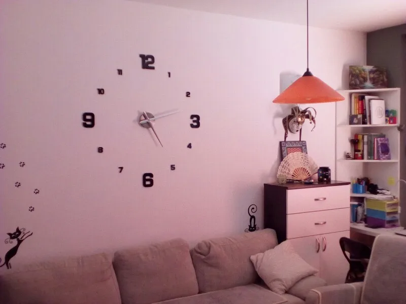 Модные 3D новые продажи настенные часы reloj de pared 3d diy акриловые зеркальные наклейки кварцевые современные украшения дома