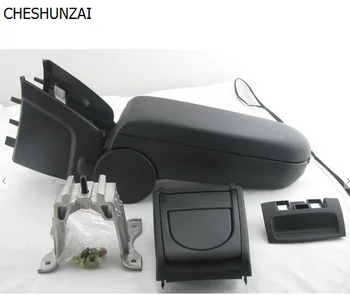 

CHESHUNZAI For VW Polo Armrests box with Cup holders leather or Fabric storage case console black color new design 2011 - 2016