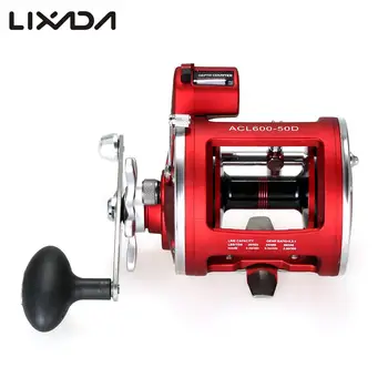 

12 Ball Bearings Metal Spinning Fishing Reels Fishing Trolling Reel with Line Counter Alarm Bell Drum Reel for Pesca Coils