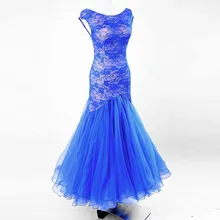 Goodanpar бальное платье женская бальная одежда для занятий вальсом платье для танго испанское танцевальное платье, Одежда для танцев женское кружевное синее