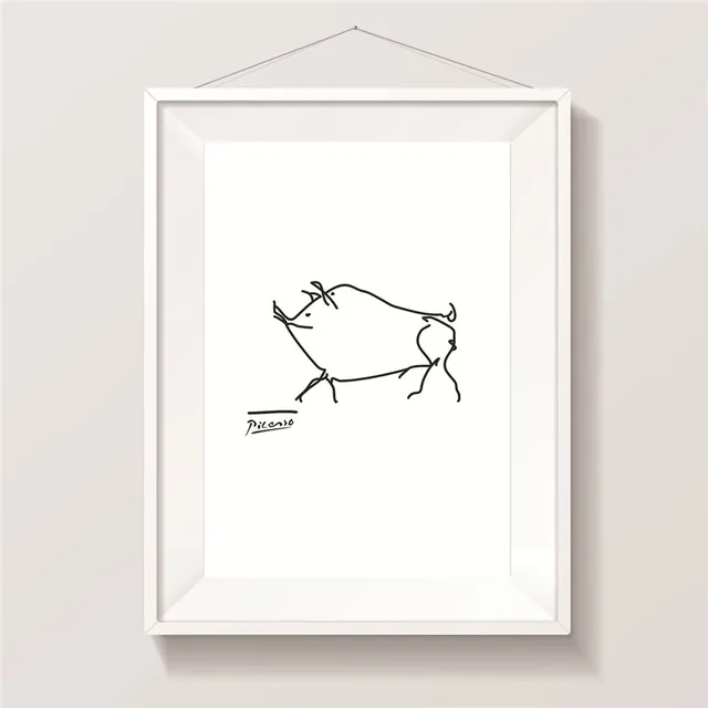 carowall CAROWALL.COM Art Poster Animaux Affiche d/écoration Murale Abstrait Bleu 40x40 cm