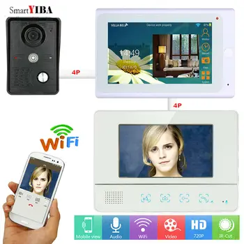 

SmartYIBA Video Intercom 7 Inch LCD Wifi Wireless Video Door Phone Doorbell Intercom 1 Camera 2 Monitor System Android IOS APP