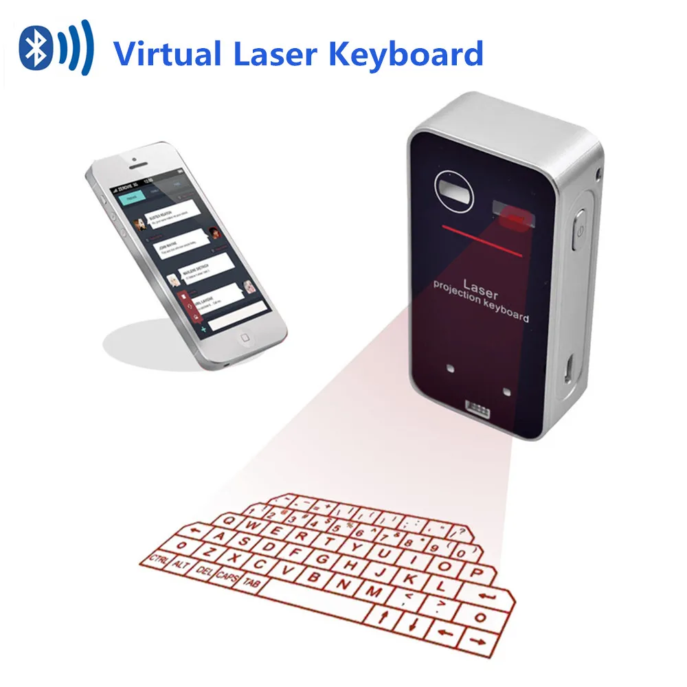 

Wireless Bluetooth Virtual Laser Keyboard for Smart Phone Tablet PC Computer Red Lazer Projection Teclado Sem Fio Gaming Klavye