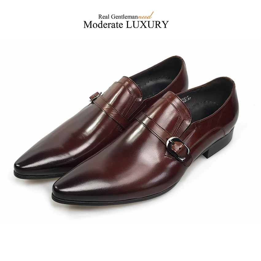 GRIMENTIN/Модные Мужские модельные туфли из натуральной кожи; цвет коричневый; повседневная мужская обувь в деловом стиле
