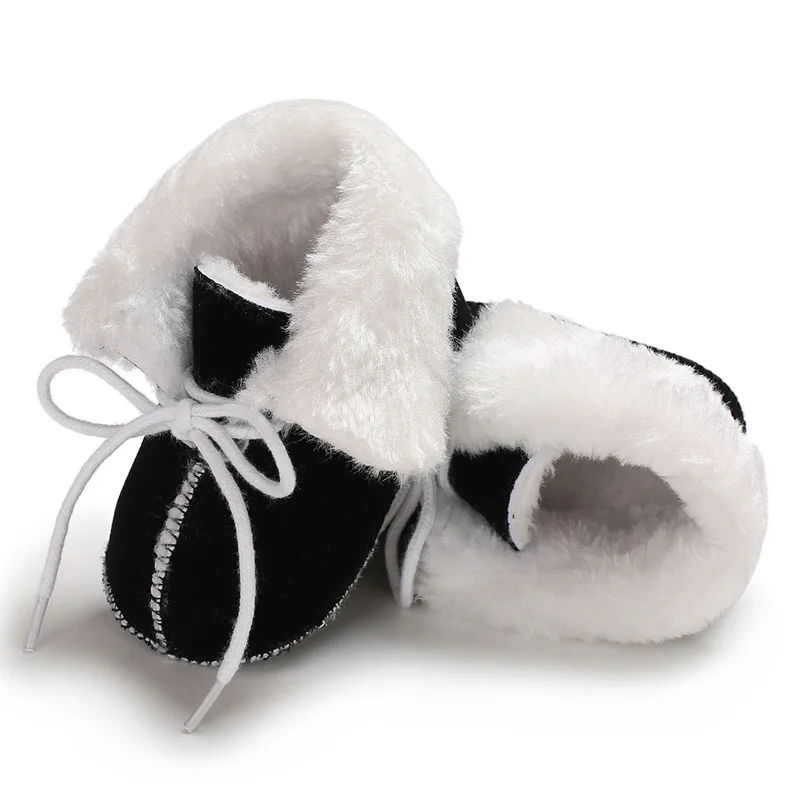 Обувь для новорожденных в, модные зимние ботинки на платформе, со шнуровкой, зимние сапоги для детей Детская кроватка Bebe для мальчиков и девочек, супер Утепленная одежда для детей ясельного возраста, на возраст от 0 до 18 месяцев