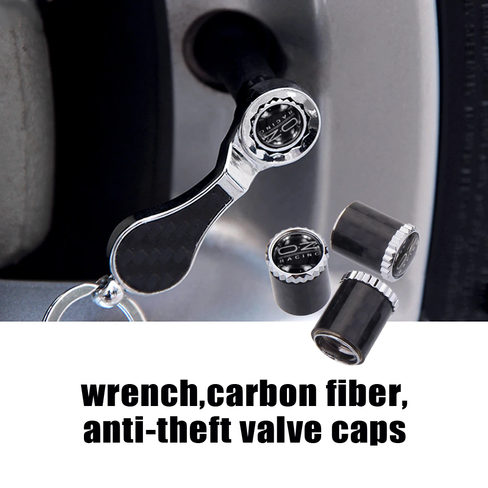 Колпачки для колес из углеродного волокна с брелком для OZ Racing логотип знак Vw Golf MINI Subaru Impreza Toyota Yaris Ford Focus 2