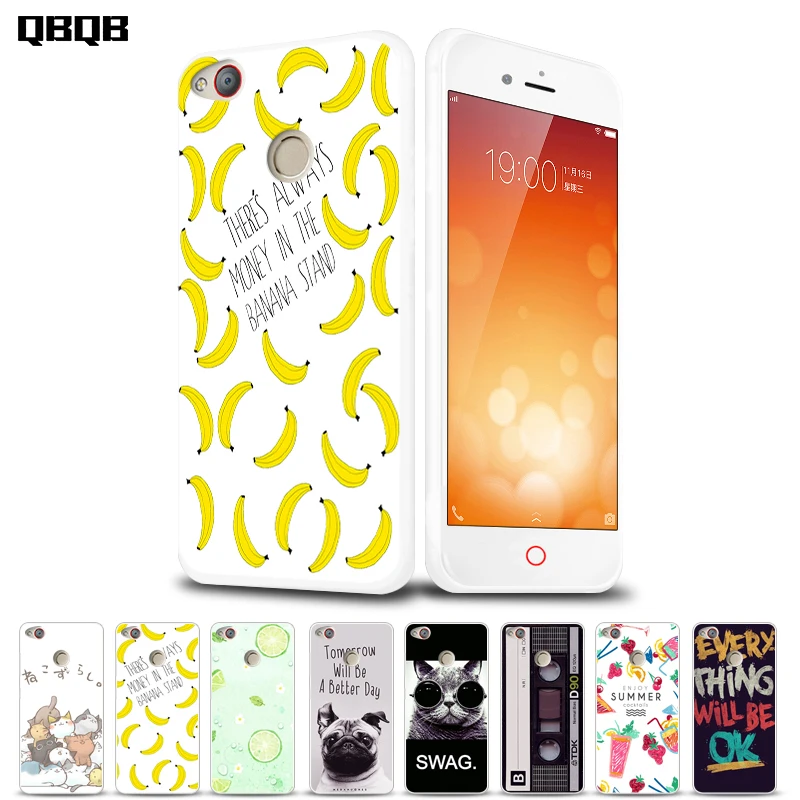 Original Phone Case For ZTE Nubia Z11 mini Soft TPU Shell lemon flower Capa miniS Back Cover Luxury Coque |