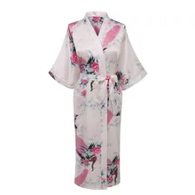 15 цветов женский шелковый халат из искусственного шелка для свадьбы, невесты, подружки невесты халат платье Ночная рубашка ночное белье цветочное кимоно плюс размер XXXL
