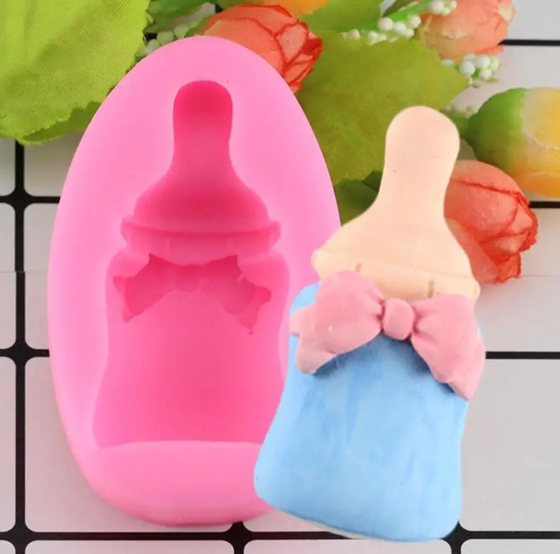 Новые милые 3D Детские муляж бутылки силиконовые формочки для фондана торт
