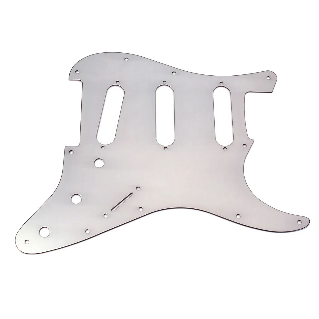 Aluminum Alloy SSS Guitar Pickguard Scratch Plate Pickups for ST Electric Guitar Accessories Silver