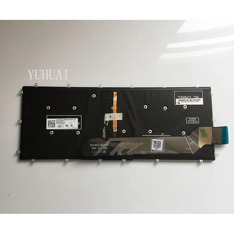 Фото Английская красная/белая клавиатура для ноутбука DELL PK131Q12B01 NSK-EB0BC DLM15L13USJ698 0H4XRJ клавиатура с подсветкой №2