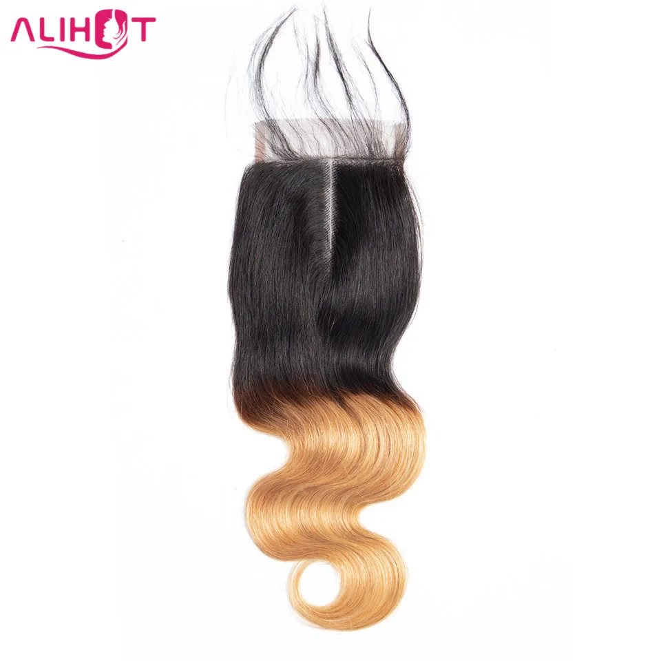 Ali Hot Hair 1B/27 2 Tone Ombre Peruvian Body Wave Hair 100% Human Hair 3 Bundles With Closure Remy Hair Extensions Ali Hot Hair 1B/27 2 Tone Ombre Peruvian Body Wave Hair 100% Human Hair 3 Bundles With Closure Remy Hair Extensions