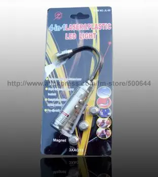 

Mini Clip Book Light/Bending LED Reading Lamp/4-in-1 Laser & Plastic LED Light /Flexible Reading Light & 10PCS/Lot Free Shipping
