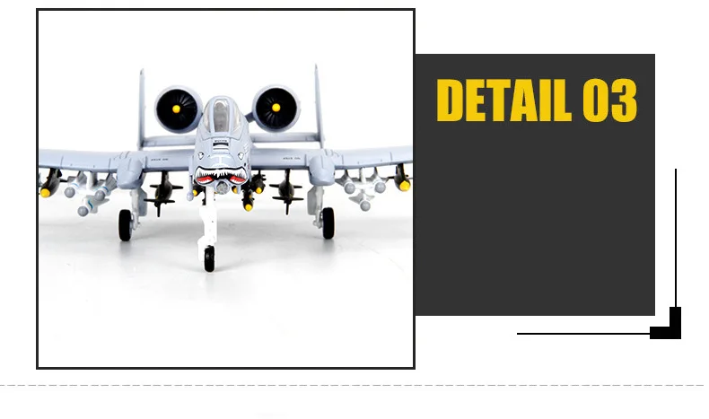 1:100 A10 Attack Fighter отлитая модель самолета Модель A-10 самолет истребитель сплава моделирование готовой военный Ornaments16.5 * 17,5*12 см