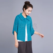 Модный Джокер сложить Половина рукава, чистый цвет пальто свободный городской ветер