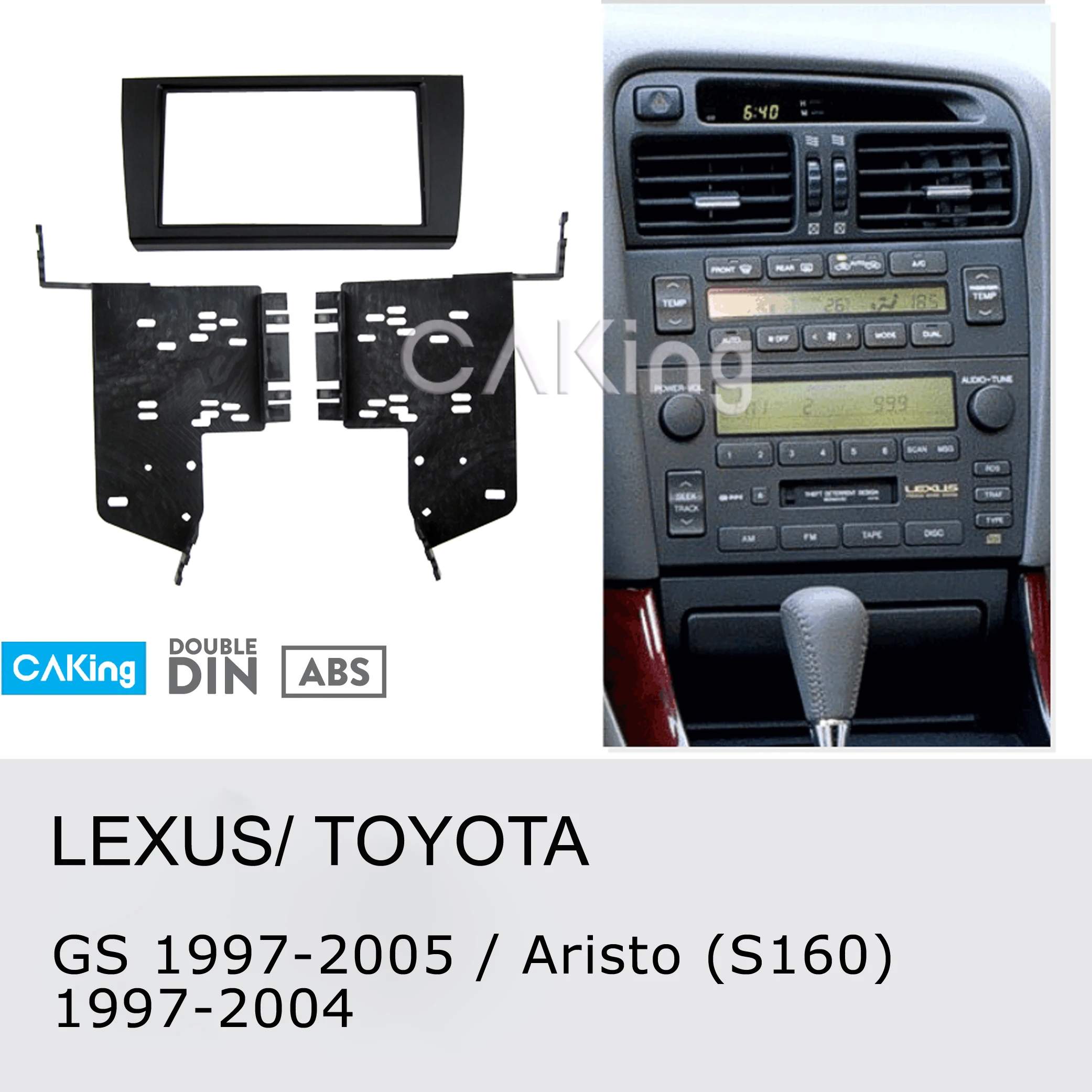 Двойной Din автомобиля фасции Радио панель для Lexus GS 1997-2005; Toyota Aristo(S160) 1997-2004 приборная панель переходная пластина адаптер крышка рамка
