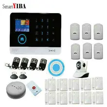SmartYIBA 3G WCDMA WIFI Wireless Android IOS APP Control Home Security Alarm System Video IP Camera Fire Smoke Detector Sensors