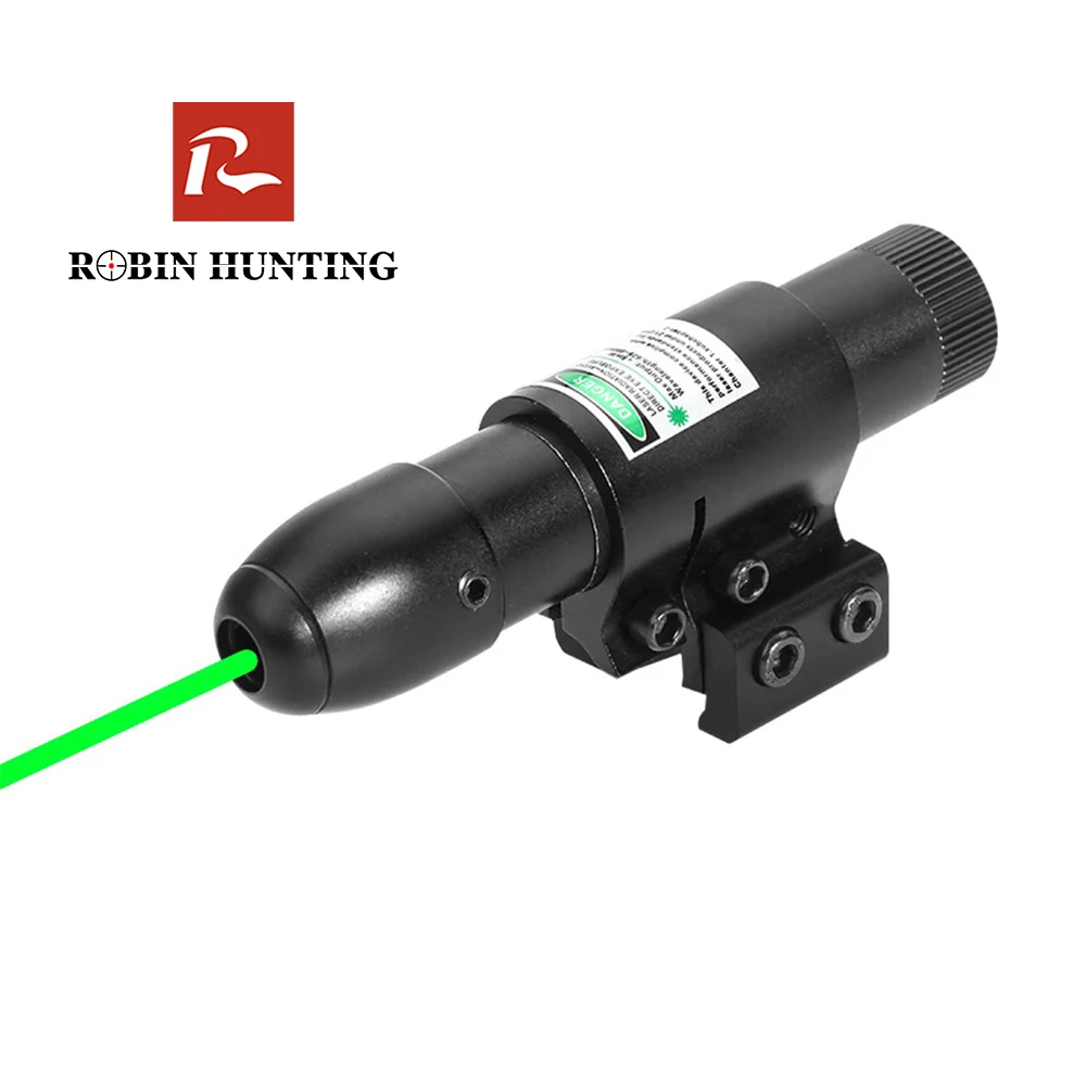

Robin Hunting Tactical Bullet Red Dot Laser Sight For Riflescope Pistol Gun Air Airsoft With Two Mounts Scopes Accessories