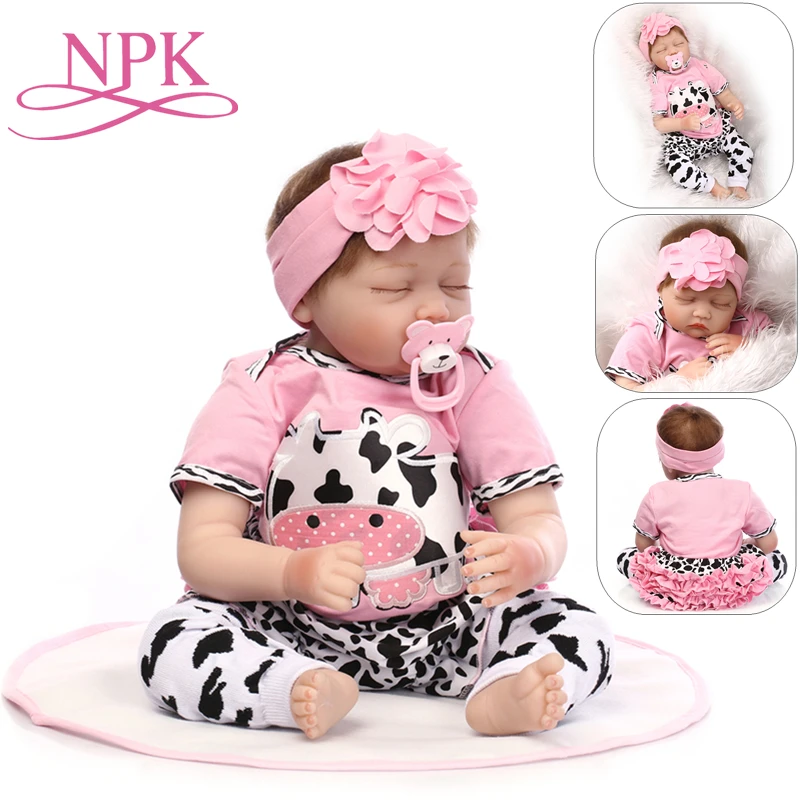 

NPK 22 inch 55cm Silicone Reborn Boneca Realista Fashion Baby Dolls For Princess Bebes Reborn The Latest Hot Sale Doll Toy Gift