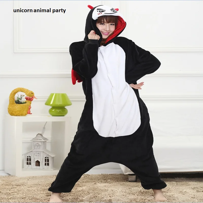 

Unisex Flannel Adult Onesie Devil Pajamas Animal Costume Cosplay Party Girls Fancy Sleepwear