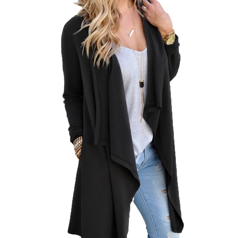 Women blazers and jackets Knitted irregular long split Women blazers and jackets Knitted irregular long split