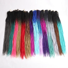 Роскошные косички для плетения, 24 дюйма, Омбре, Сенегальские скрученные волосы, вязанные крючком косички, 24 корня/упаковка, синтетические косички для женщин, серые, розовые