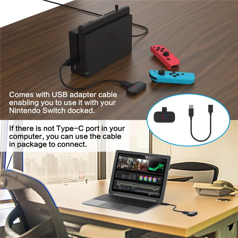 Bluetooth Audio Type-c Transmitter Support For PS4 For SWITCH For PC Host Use RCM Loader ONE Injector 40MAY311