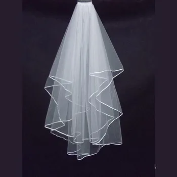 New Arrival Bridal Veil Custom MadeTulle Veil For Bride Wedding Veil Two layers Simple Veil For Wedding