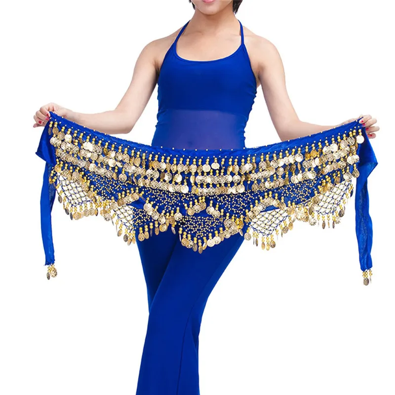 Belly Dance Belt Wrap Hip Scarf Skirt Waistband With 320 Coins Sequins Hip Scarf fashion accessories 40FE1315