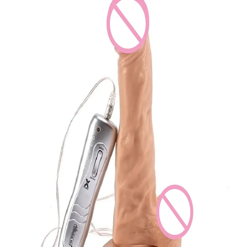 COKELIFE 12 Speed Silicone Suction Cup Realistic Huge Dildo Fake Penis Vibrator Heating Electric Shock Sex Toys For Women 6