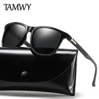 

TAMWY BRAND DESIGN Polarized Sunglasses Men Women Square Frame Sun Glasses Goggle UV400 Gafas De Sol T1951