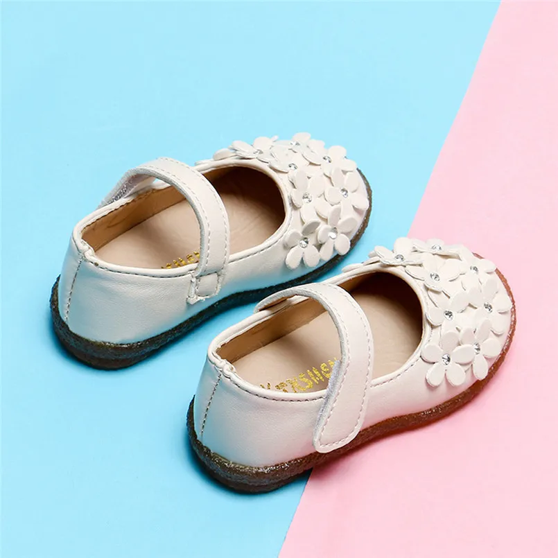Sandals 2019 new Toddler Baby Girls Children Flower Leather Single Shoes Soft Sole Princess Shoes #4M14 (25)