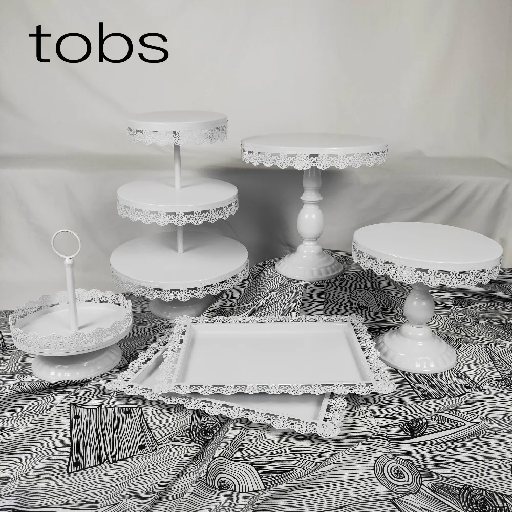 

white wedding cake stand set 4-6 pieces cupcake stand barware decorating cooking cake tools bakeware set party dinnerware