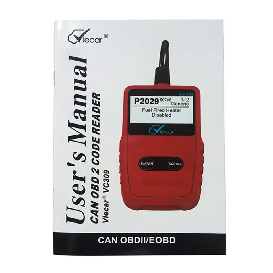 OBD2 сканер кода VC309 Obd2 Cra диагностический сканер VC 309 EOBD CAN-BUS неисправность ObdII автоматический диагностический инструмент лучше elm327