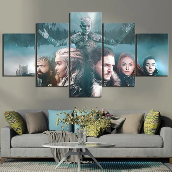 

Canvas Poster 5 Pieces/Pcs Game Of Thrones Home Decoration Pictures Wall Art Modular Modern Bedside Background Printed Paintings
