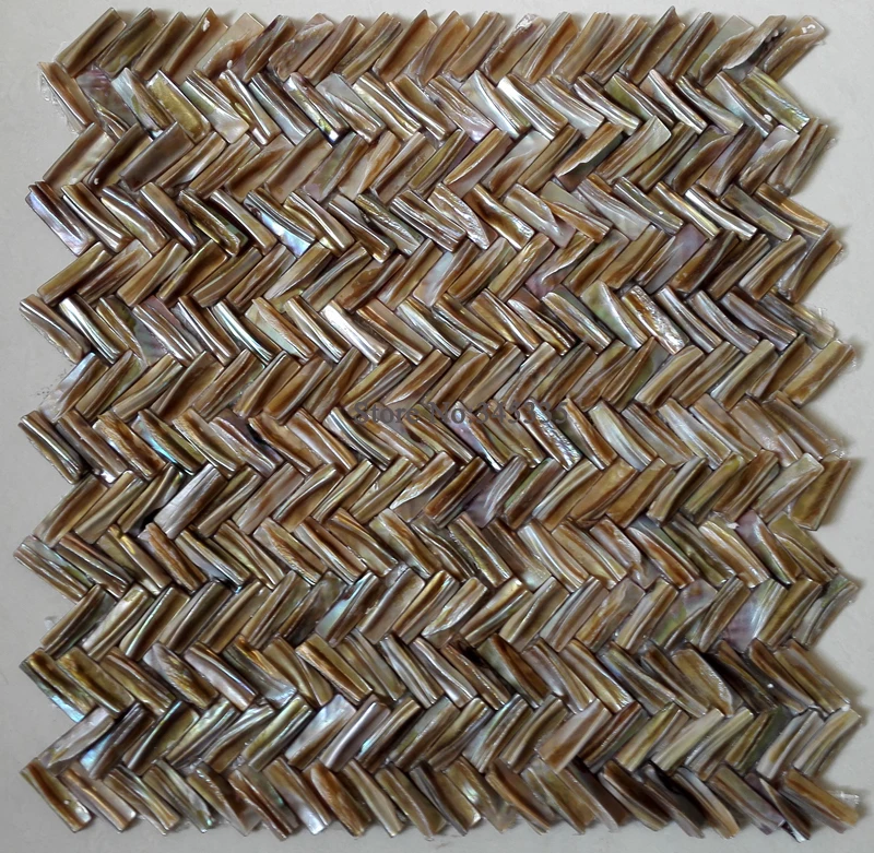 

New style 3D brick natural shell mosaic tile mother of pearl kitchen backsplash background bathroom herringbone zip wallpaper