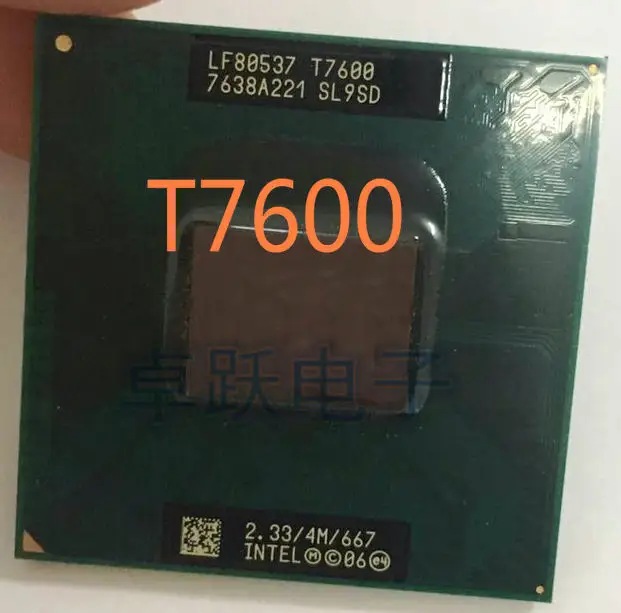 cpu socket Free Shipping intel CPU laptop Core 2 Duo T7600 CPU 4M Socket 479 Cache/2.33GHz/667 Dual-Core Laptop processor support 945 core processor